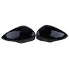Pair Car Rearview Mirror Cover Cap Carbon Fiber / Black For Ford Fiesta MK7 2008 2009 2010 2011 2012 2013 2014 2015 2016 2017