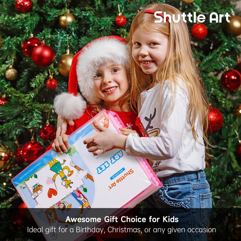 Shuttle Art Art Set with Colored Solid Coloring Watercolor Pencil and Includes a Portable Storage A Great Gift for Elementary School and 335-Piece