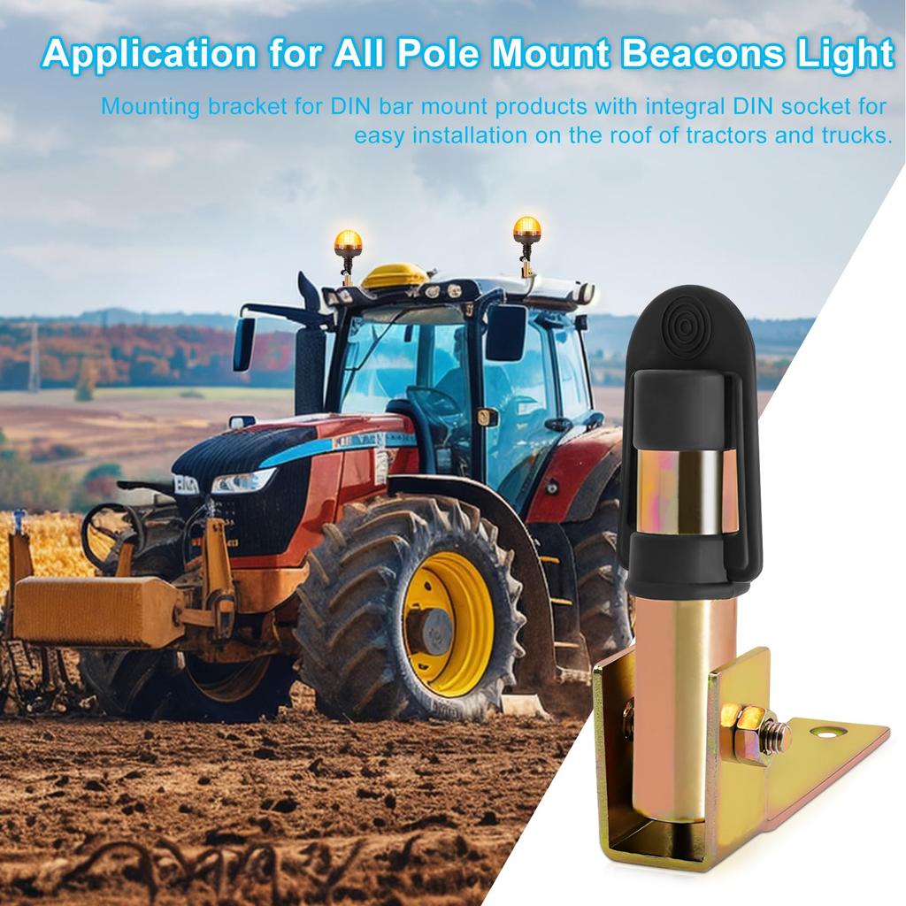 Biqing 1pc Warning Light Bracket for Forklift, Tractor, Truck, Engineering Vehicle Flashing Swivel Warning Light Mounting Hardware L Shape