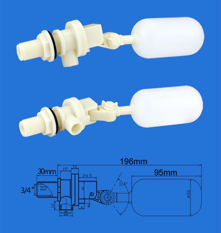 Household Plastic Differential Pressure Float Ball Valve