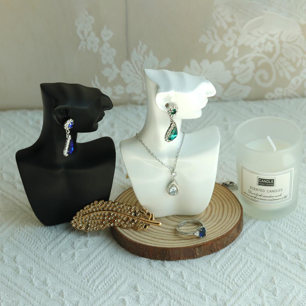 1pc Resin Side Face Mannequin Jewelry Display Stand Head Bust Portrait Necklace BraceletS Earrings Jewellery Storage Rack Holder