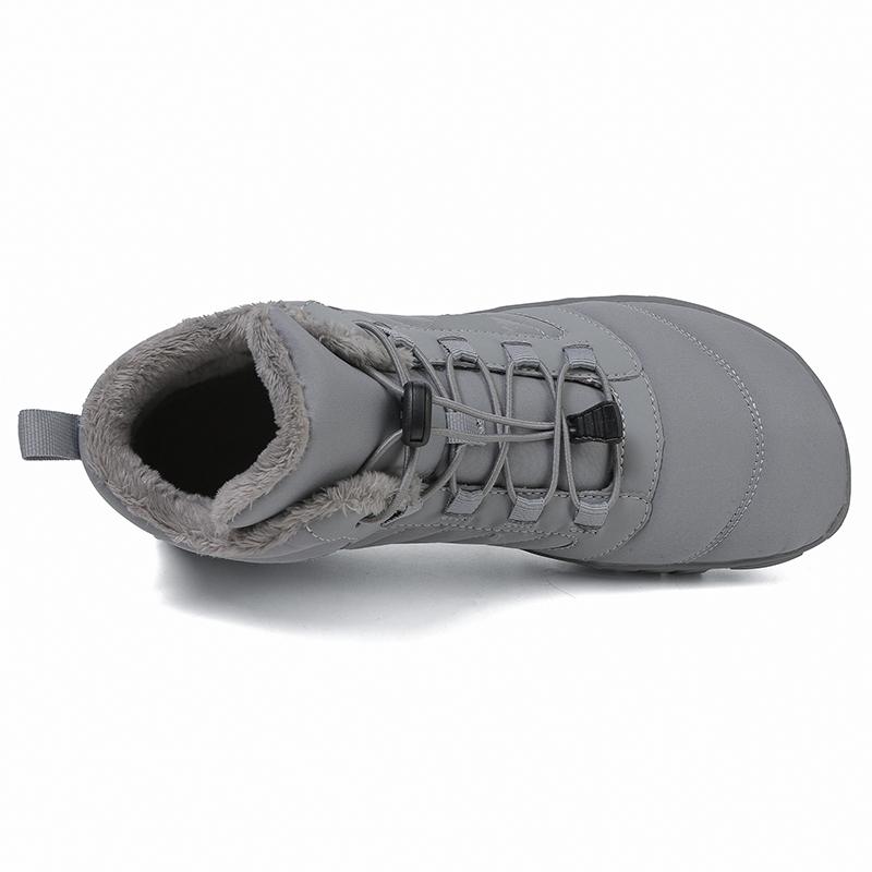 Plush Women's Snow Boots High-top Cotton Shoes Men's Warm Short Boots Non-slip Winter Outdoor Walking Shoes