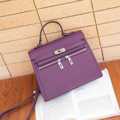 Sac pour femme en cuir de vachette à bandoulière unique, Sac carré de locomotive pratique à la mode à compartiments multiples et grande capacité