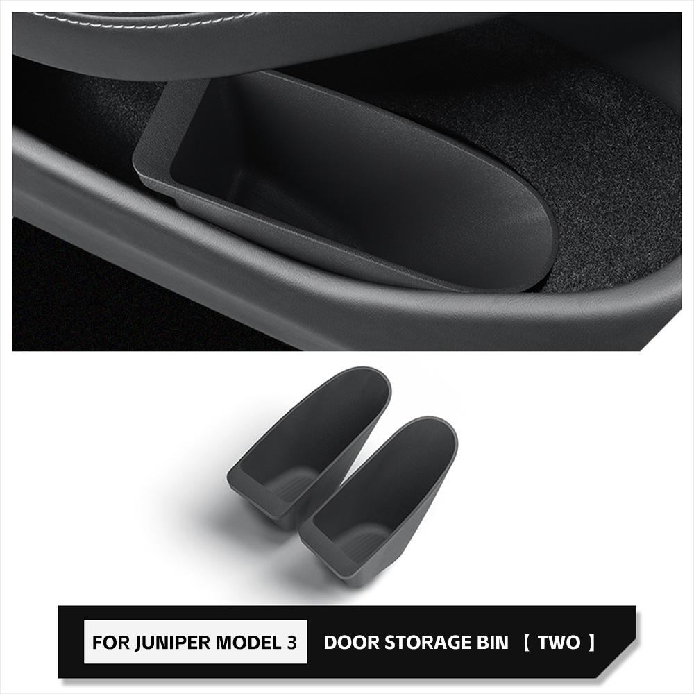 

For Tesla Model Y Juniper 2025 2026 Car Door Trash Can Side Door Storage Box Organizer Front Door Organizer Interior Accessories чёрный