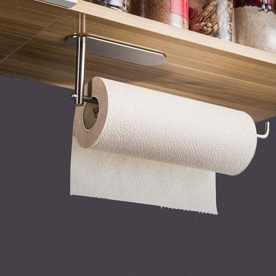 Under Cabinet Mount Self Adhesive Paper Towel Rack Kitchen 12 Inch Stainless Steel Preservative Film Rack Paper Towel Holder