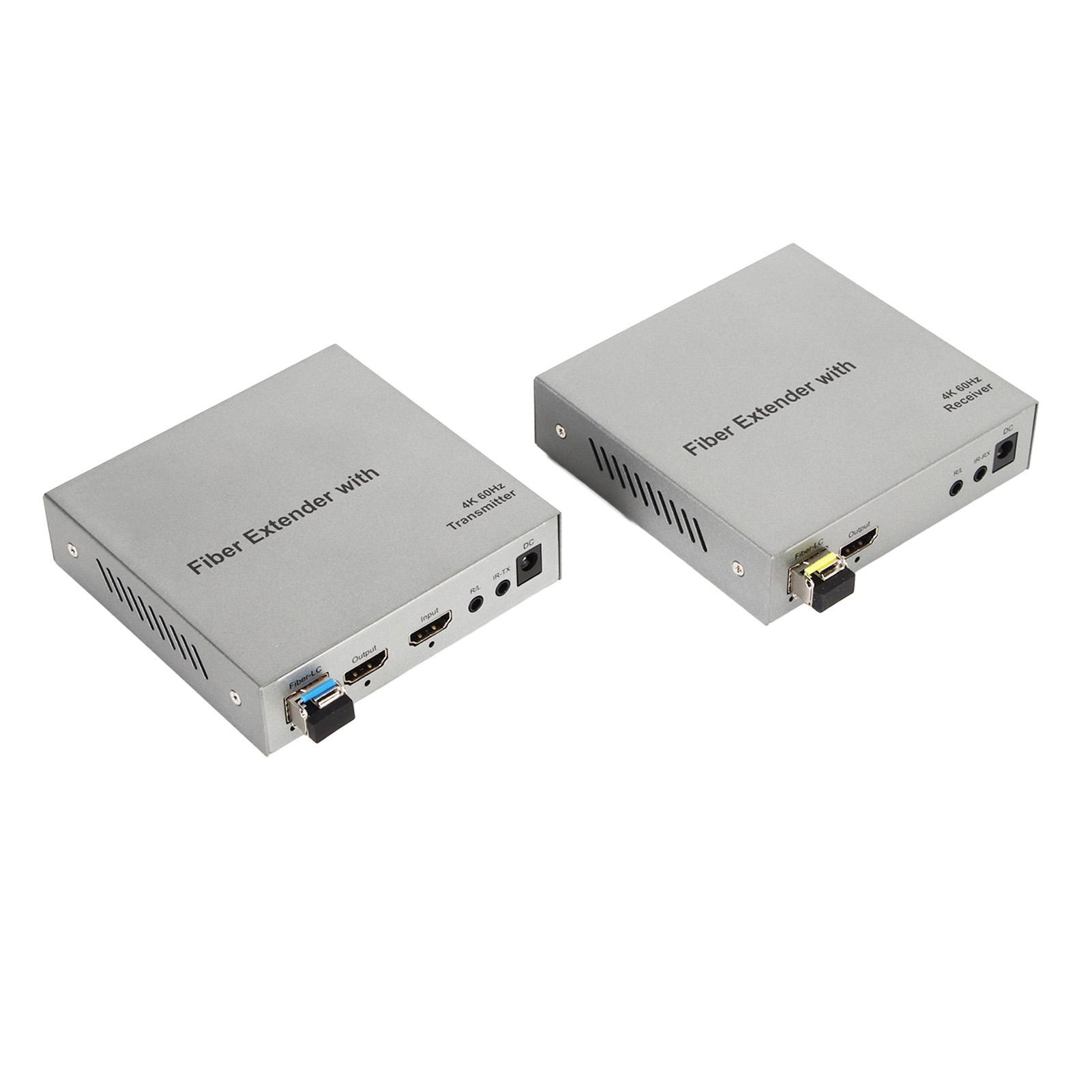 

Интерфейс мультимедиа HD через оптоволоконный удлинитель Профессиональный 20 км 4K 60 Гц KVM оптический трансивер EU Plug