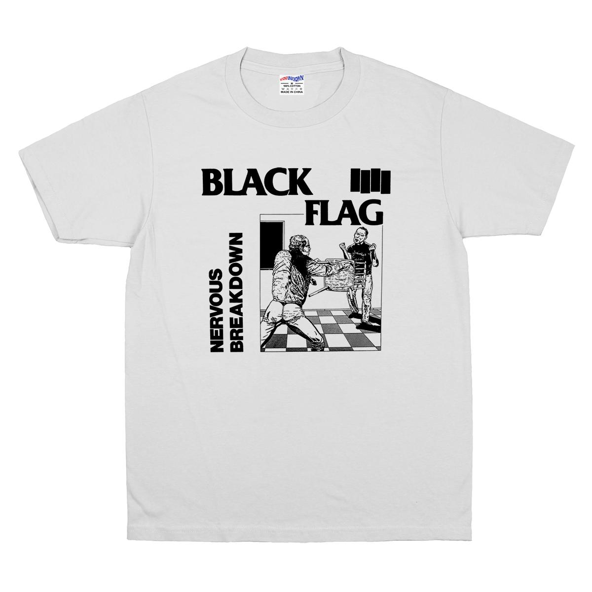 Black Flag TShirt Hardcore Punk SST Husker Du Bad Brains Unisexs Clothing Short Sleeve Print Cotton Unisexs Shirt S
