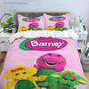 Stampa 3D Amici di Barney Set Biancheria da Letto Carino Cartoni Animati Camera da Letto Morbido Copriletto Moderno Copripiumino Confortevole Coperta Federa