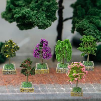 6 Pieces Miniature Trees,Mini Landscape,Artificial Architecture Diorama Model Trees,Train Railroad