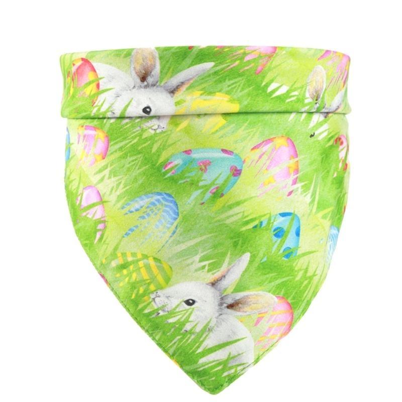 Easter Theme Dogs Scarf Pet Printed Neck Scarf Holiday Bandanas Party Accessory