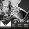 For IPhone 14 Pro Max 15 16 Plus Aluminum Metal Armor Magnetic Phone Case Lens Stand Screen Protect Heavy Duty Shockproof Cover
