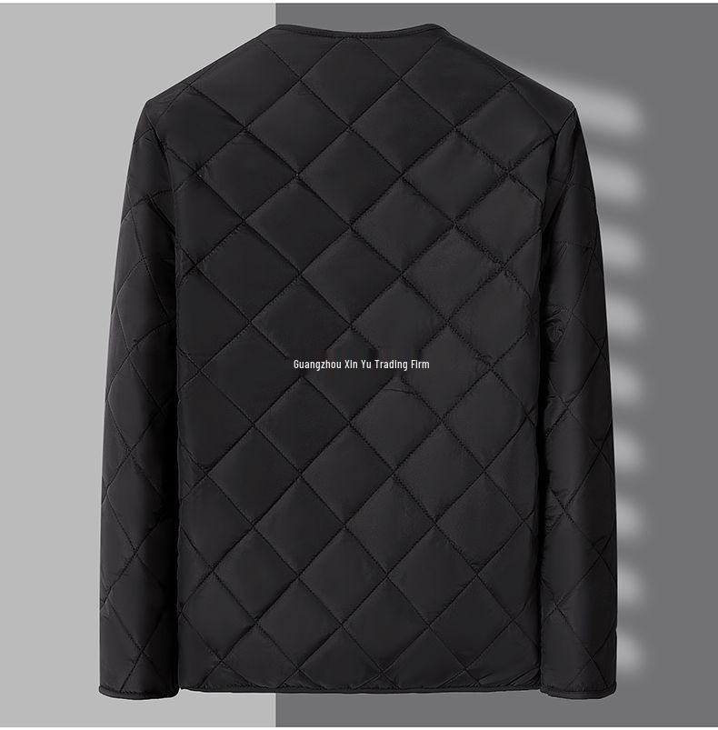 Men's Thickened Velvet-Lined Cotton Jacket for Cold Protection - Winter Warmth, Middle-Aged & Elderly Dad's Style