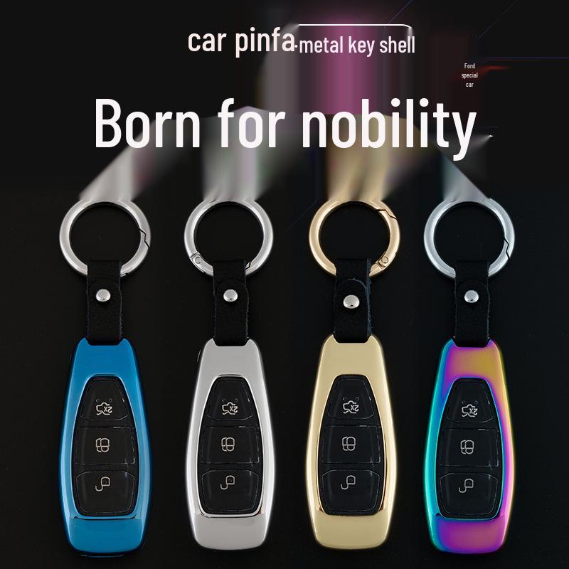 Metal Car Key Cover for Ford Models: Focus, Kuga, Ecosport, Mondeo