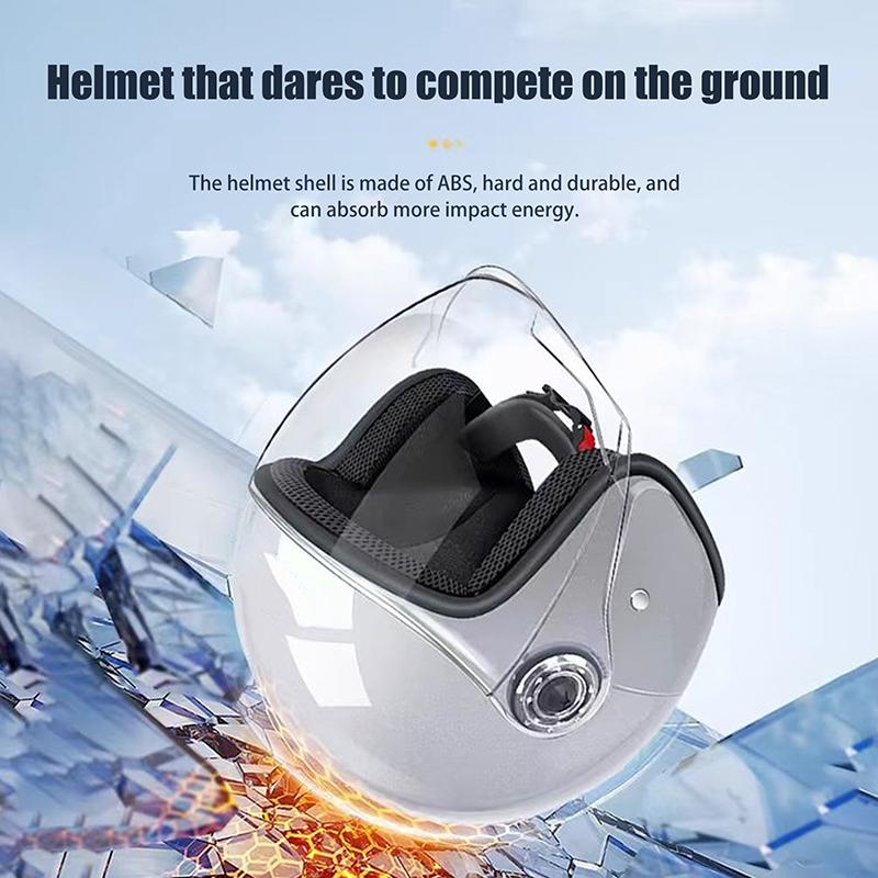 New Men Woman Electric Riding Lens Helmet Four Seasons Comfortable Ventilation Adjustable Motorcycle Safety Helmet
