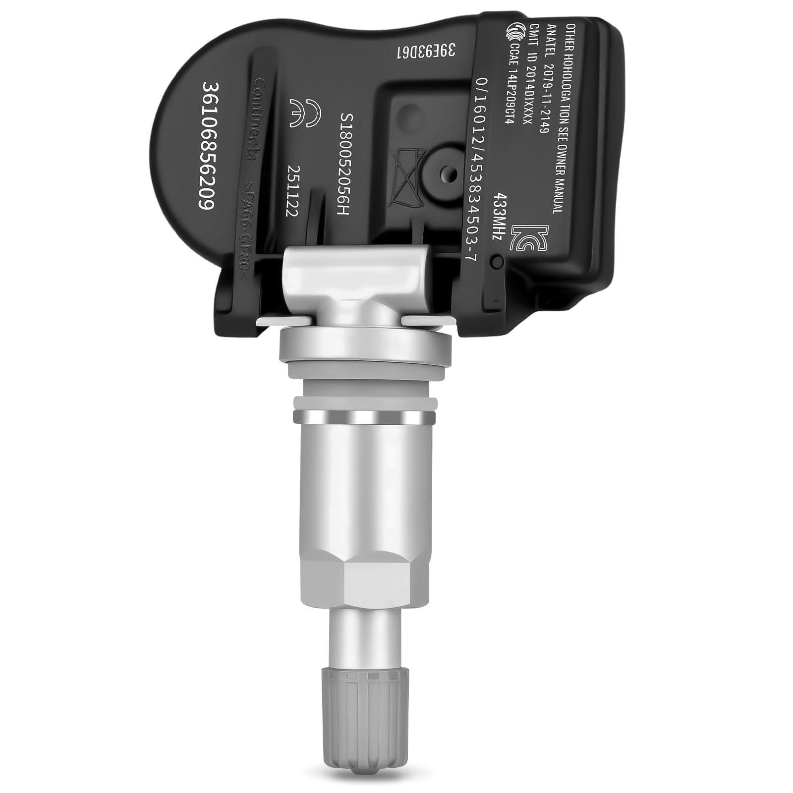 433MHz Pre-Programmed TPMS Sensor Tire Pressure Monitoring Sensor for BMW 228i, 235i, 330i, 420i, 440i, i3, i5, M2, M4, X1, X5, X6 & Mini Cooper PACK OF 1 чёрный