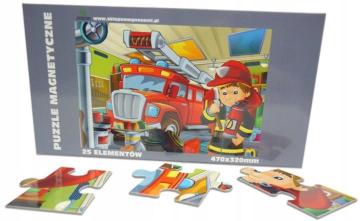 Magnetic puzzle - fireman / 25 pcs.