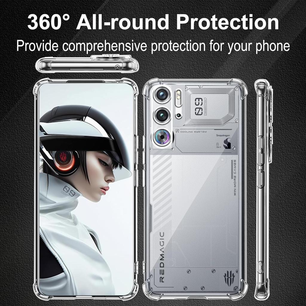 TPU Transparent Phone Case for ZTE Nubia Red Magic 10 Air 9 Pro 9S Pro Protective Cover Shockproof Shell Fundas Capa Coque