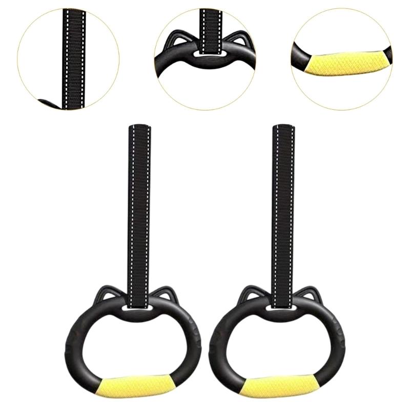 2lots Adjustable Exercise Rings Portables Pull Up Strength Workout Rings for Indoor and Outdoor Use