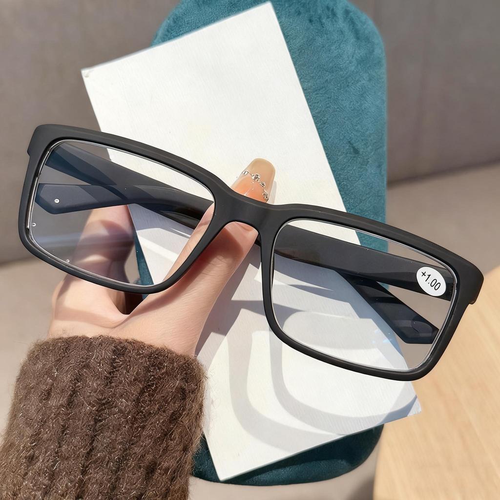 Retro Square Full Frame Presbyopia Glasses Versatile Protect Eyes Blue Light Blocking Eyeglasses Comfortable Design +1.0 To +4.0