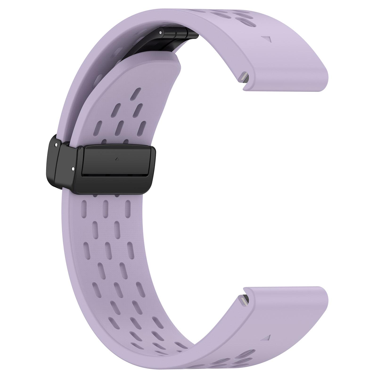 

For Garmin Tactix 7 Pro/Fenix 7X/Fenix 7X Solar Silicone Watch Strap 26mm Breathable Watch Band with Folding Buckle Purple