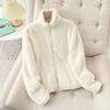 Double Sided Long Fleece Jacket with Fleece for Men and Women, Autumn and Winter Fleece Jacket, Inner Lining, Coral Fleece Hoodie