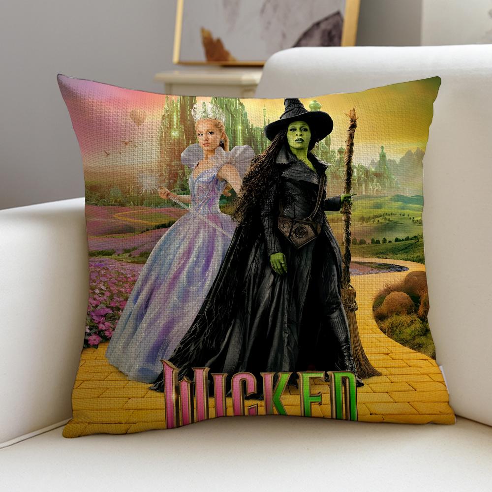 Magical WWickedS Cushion Cover Breathable and skinfriendly linen pillowcase square removable and washable cushion