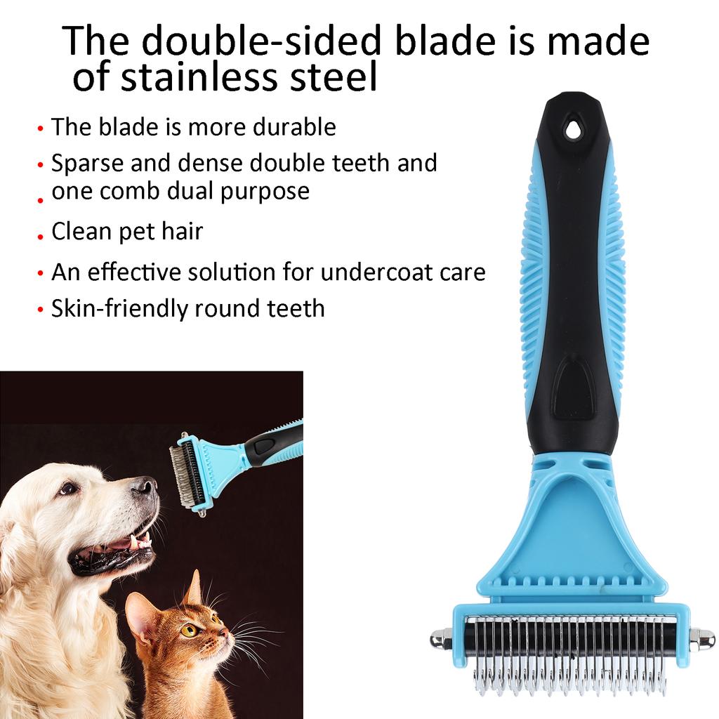 dog undercoat rake brush