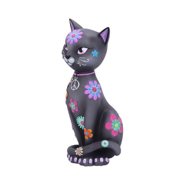 Figurine d'ornement - NEMESIS NOW - Chat hippie - 26cm - Résine - Peinture à la main