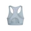 Adidas Powerreact Medium-Support Zip Bra Solid Logo Quick-Dry Fitness Sports Bra Women underwear Light-Blue IX4940