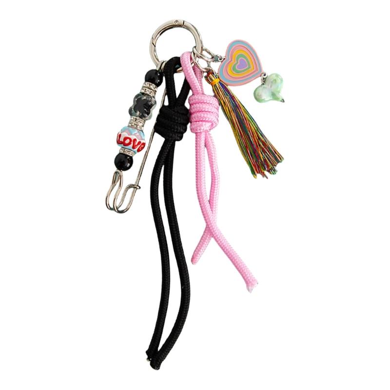 Handmade Knot Key Holder Adornment Unique Braided Key Rings Handmade Nylon Keychain Accessory for All Occasion
