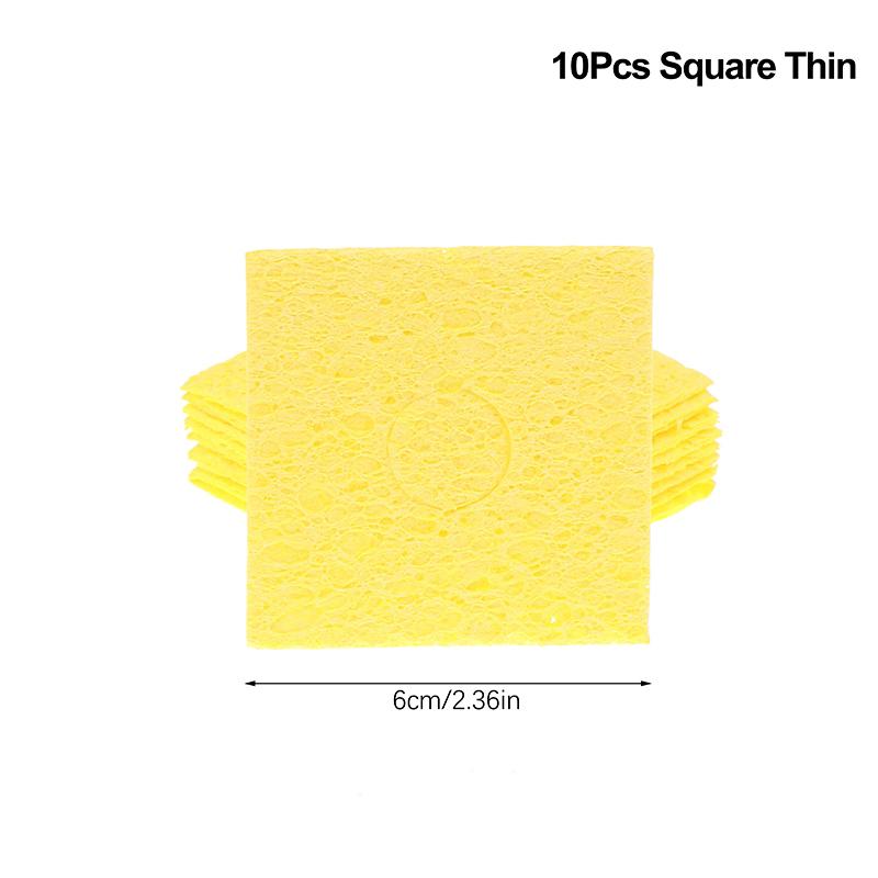 10Pcs Soldering Iron Tips Cleaning Sponge High Temperature Enduring Condense Sponge For Welding Tips Cleaning Tools