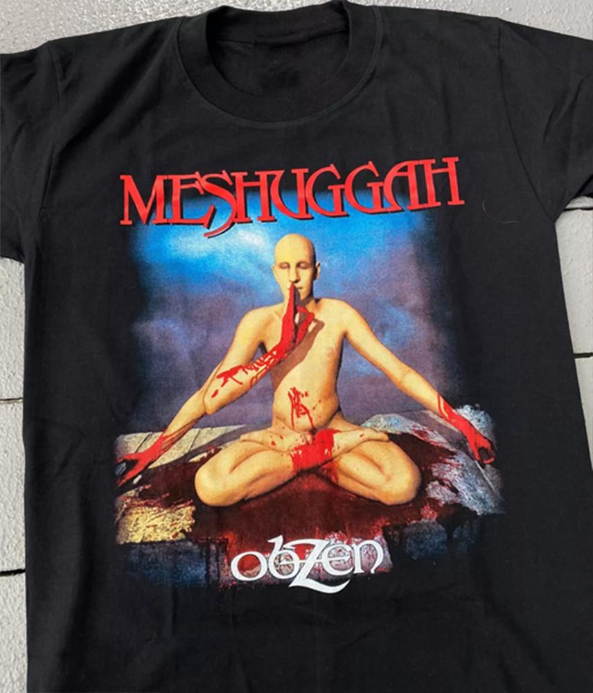 Meshuggah obZen Графическая черная хлопковая футболка Полный размер S-5XL Унисекс футболка XL