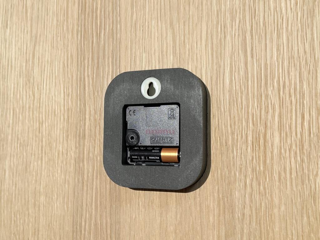 Digits oak wall clock 50cm white