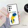 Sweden Flag phone case For Samsung Galaxy S24 S25 S23 S22 Ultra Note 10 20 Plus S20 S21 FE Cover
