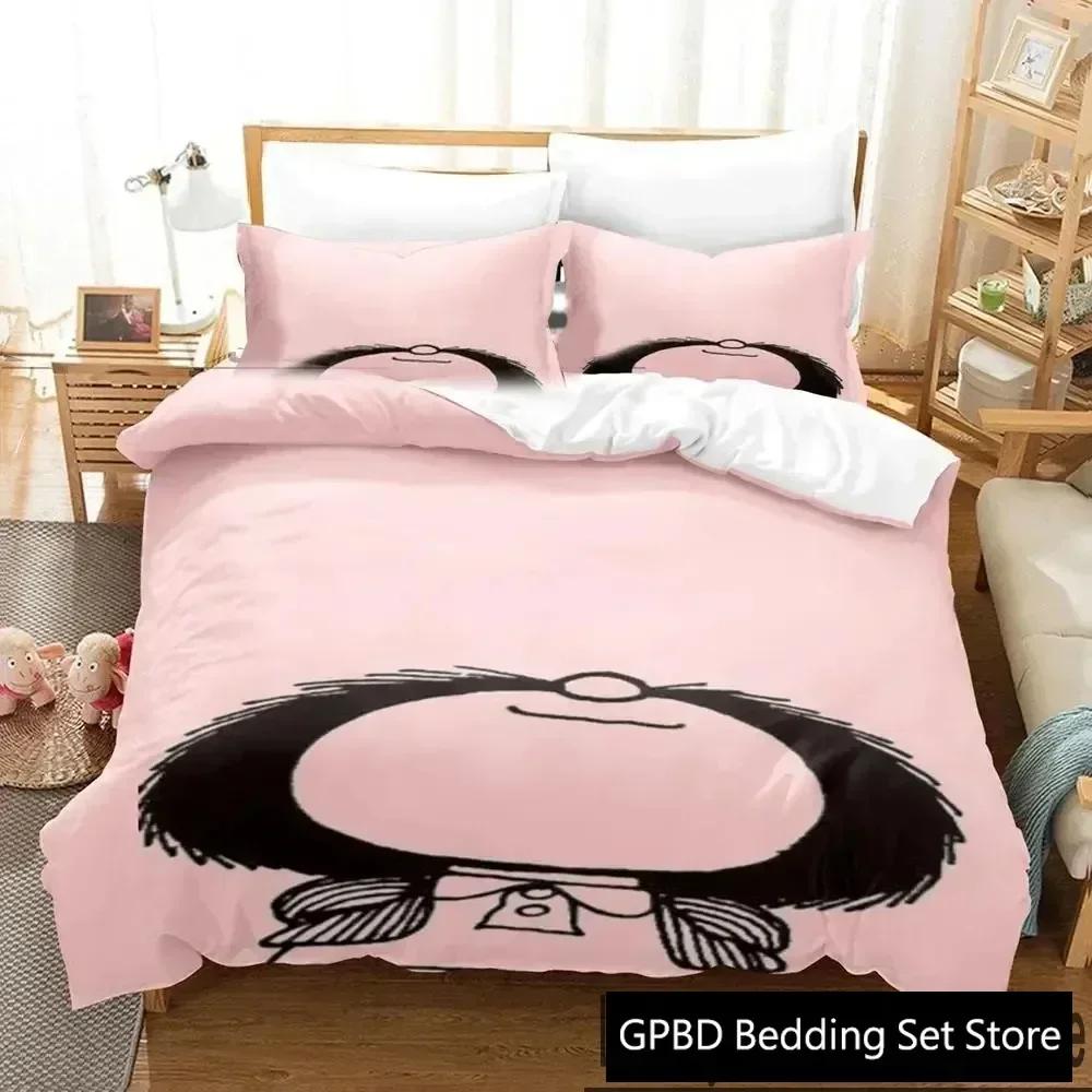 

3D Print Mafalda Bedding Set For Bedroom Soft Modern Bedspreads Comefortable Kids Duvet Cover Quilt Cover And Pillowcase 70x133cm 3pcs