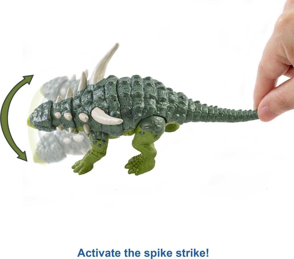 Mattel Jurassic World Realistic Mini Action Figure Sauropelta 4 and HBY67 [Dinosaur Toy] [Ages Up]