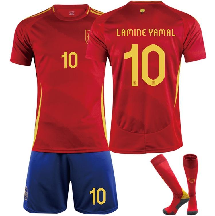 2024 European Cup Spain Home Jersey No. 9 Garvey 20 Pedri 7 Morata 10 Yamal Football Jersey