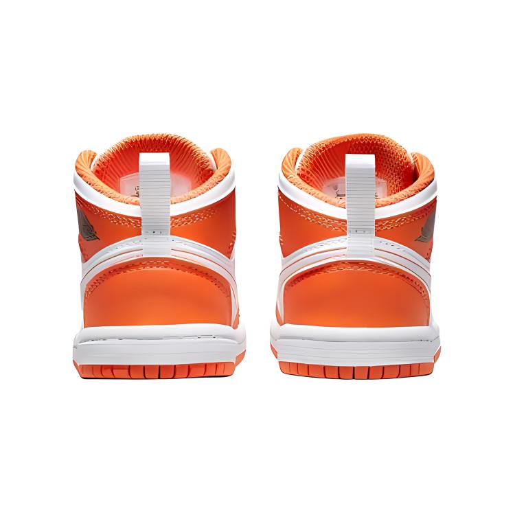 Air Jordan 1 Mid SE TD Electro Orange Baby Sneakers Black White DM4230-800