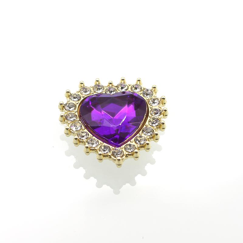 10Pcs/Lot19MM New Fashion DIY Jewelry Clothing Footwear Accessories with Diamond Heart Heart Flower Plate Buckle