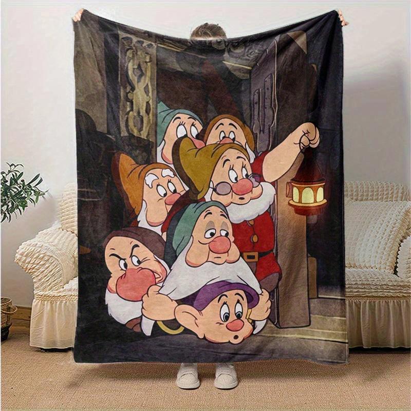 

1pc, Snow White Seven Dwarfs Blanket Cozy Throw for Home Decor, Couch Cover, Outdoor Use, Gift Idea, Flannel Blanket Perfect for Bedroom 130x150cm