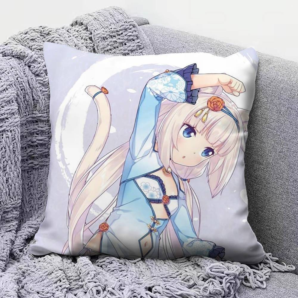 Nekopara Anime Girl Game  Home Sofa Cushion Covers and Aecorative Custom Pillow Covers