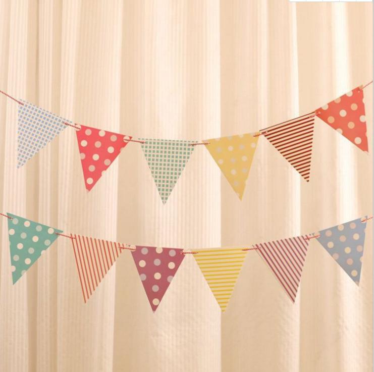 

Children S Day School Kindergarten Dress Up Trojan Horse Pennant Baby Birthday One Year Old Arrangement Bunting Customized Styling plaid dot