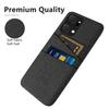 For Honor X7a 5G Anti-Dust Cloth Texture Phone Cover Cellphone Protective Case with 2 Card Slots