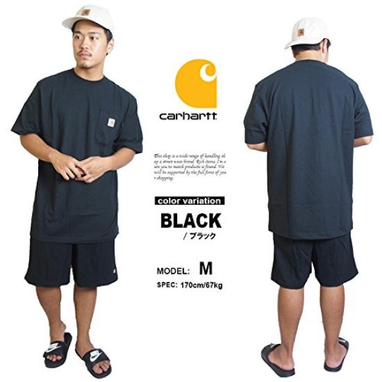 K87 Heavy Weight with Pocket Plain Short Sleeve Tops Pocket T M Black [Carhartt] Men's T-Shirt [Item]