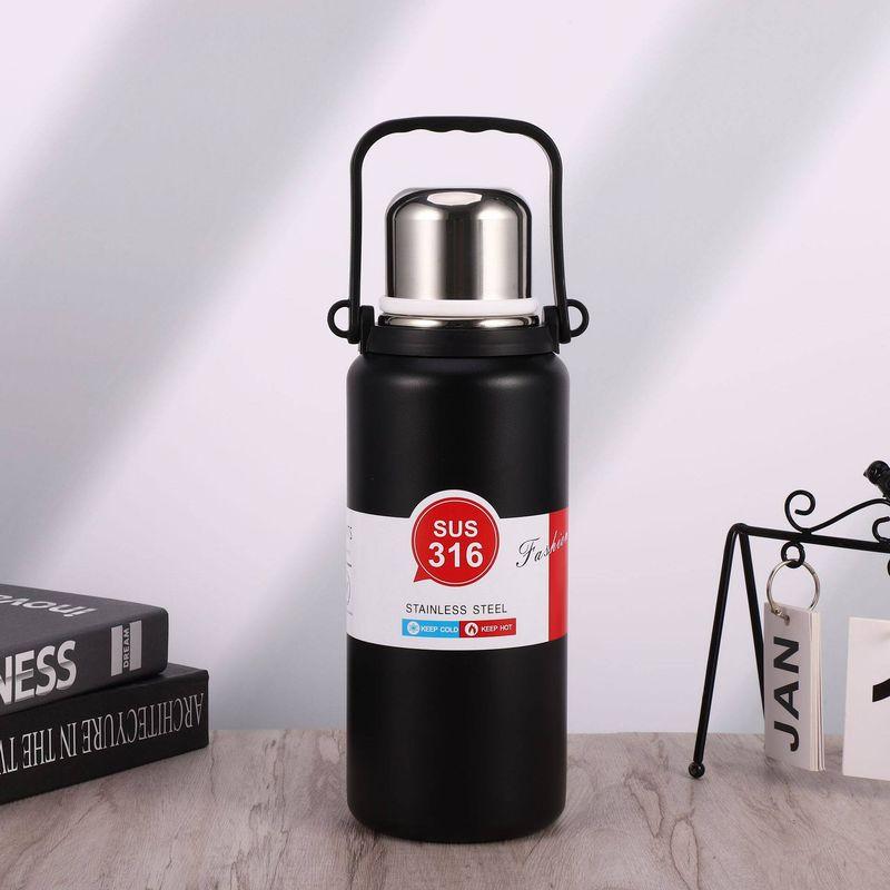 New Arrival 316 Stainless Steel Handle Pot Large Capacity Thermos Cup Outdoor Sports Bottle Portable Travel Pot Diamond Cup