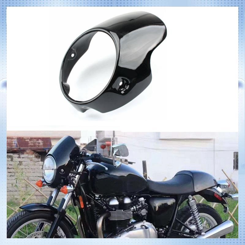 Motorcycle Headlight Fairing Mask Cowl For Triumph BONNEVILLE T100 T120 SE Thruxton 900 Scrambler 2001- Gloss Black