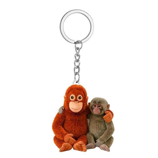 Keychain Pendant Protect Punch The Monkey Key Chain Bag Backpack Car Charm Small Keyring Mini Accessory