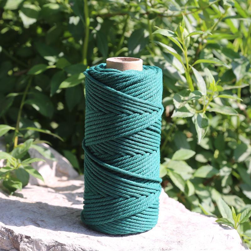 2 mm farbiges Baumwollfadenseil für selbstgemachte dekorative geflochtene Wandteppiche