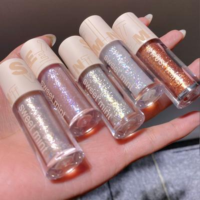 Galaxy Shiny Liquid Eyeshadow Brighten Silkworm Highlight Eyeliner für Glitter Eyes Makeup Women Brighten Tear Liquid Eyeshadow