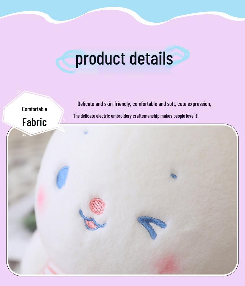 Cute Soft Rabbit Hug Pillow – Long Plush Cushion & Doll for Girls